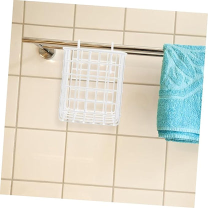Mobestech 2pcs Over Door Iron Wire Basket Sturdy Hanging Organizer for Kitchen Bathroom and Bedroom Storage Rack with Hooks Easy Installation Space Saving