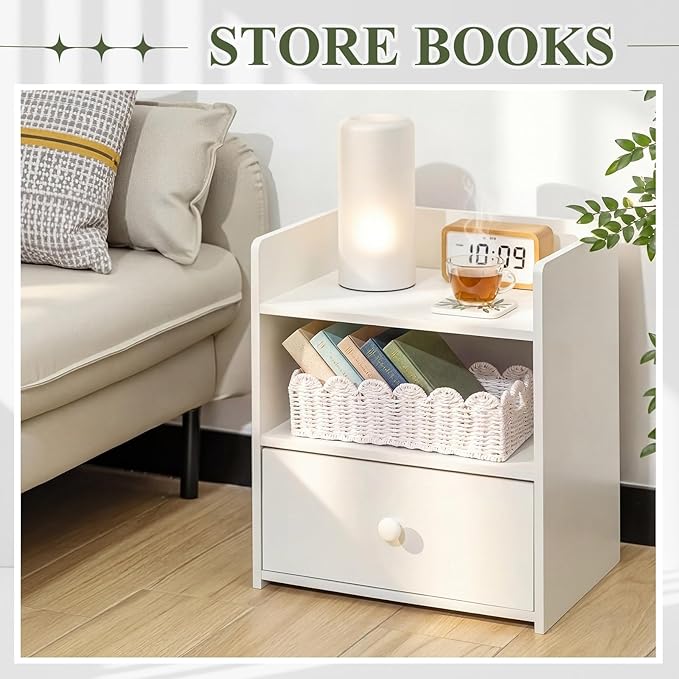 Boao 3 Pcs Boho Storage Wicker Baskets Handmade Woven Decorative Paper Rope Baskets for Organizing with Handle Countertop Toilet Paper Storage Container for Toilet Tank Top (White,Fan-shaped)
