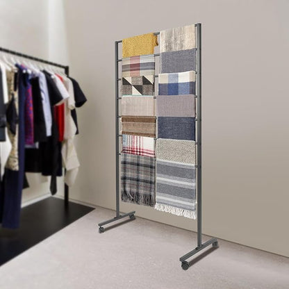 Scarf Organizer, Scarf Display Stand, 7 Tier Metal Scarf Holder Organizer, Floor-standing Scarf Rack for Commercial or Home, Hijab Stand RackTies Belt Pants Hanging Rack