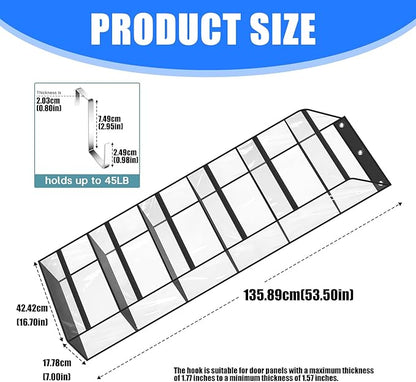 ordinarYone Multiple Layer Clear Over The Door Storage Organizers With 6 Compartments For Efficient Home Organization Saving Space