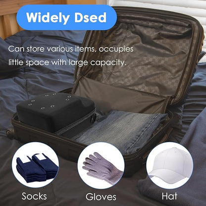 2 Pcs Hard Travel Hat Cases, Hat Box Organizer Holder with Handle & Shoulder Strap, Portable Baseball Cap Organizer for Home Traveling Use, Protect up to 15 Hats