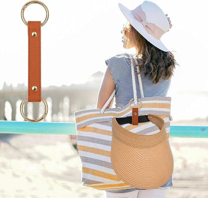 2 Pack Sun Hat and Baseball Cap Rack, Multifunctional Hat Rack, Vacation Traveling Essentials Accessor(A001-Brown)