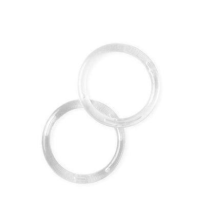 NAHANCO CIR Plastic Scarf Rings, Clear Acrylic (Pack of 500)