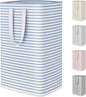 Lifewit 75L Large Collapsible Laundry Hamper, Tall Foldable Dirty Clothes Baskets Waterproof, Freestanding Design with Easy Carry Handles in Dorm Bedroom Bathroom College, Dark Blue