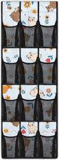 Capibala Flower Over The Door Shoe Organizer 12 Pockets Wall Hanging Storage for Closet Cute Bunny Back Door Storage Organizer for Living Room Easy to Install Shoe Holder Hanger