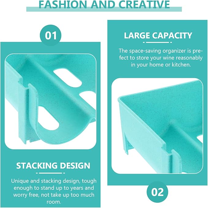 Cabilock 4pcs Stackable Beverage Rack Organizer Can Storage Racks for Kitchen Pantry Fridge for Soda Beer Wine and Drinks Maximizes Space Usage