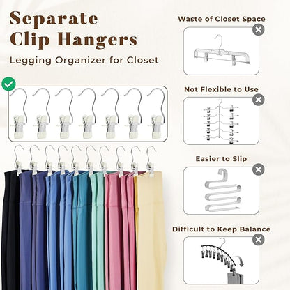 HOUSE DAY Black Velvet Hangers 60P & 20P Leggings Organizers Hangers Clips