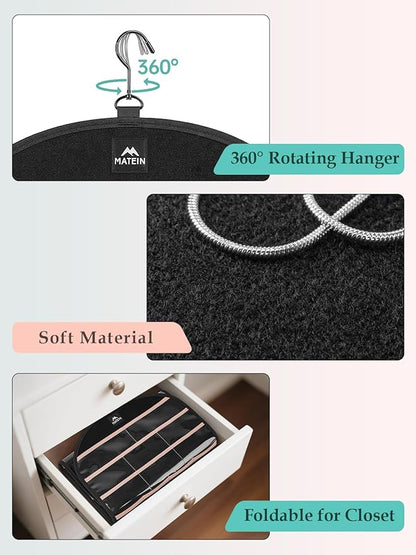 MATEIN Hanging Jewelry Organizer with Removable Zipper Jewelry Pouches, Tangle-Free Necklace Hanger for Closet with Metal Hook, Over the Door Earring Storage Bracelet Ring Holder
