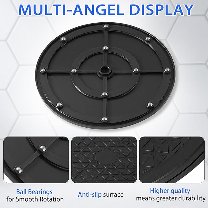 2 Pcs Multi-use Heavy Duty Rotating Swivel Stand - Lazy Susan with Steel Ball Bearings for Model Base/Rotating Plants/Crafts Stand Monitor/Big Screen TV/Monitors/Potted Plants (8 Inch)