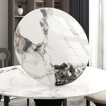 19.69" Lazy Susan for Table Top Sintered Stone Rotating Serving Tray for Dining Table, Kitchen Lazy Susan Organizer Spinning Rotating Food Server Party Centerpieces