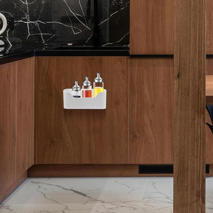 2pcs Wall Mount Cabinet Door Organizer No Drilling Storage for Kitchen and Bathroom Hanging Basket for Spices and Sundries Compact and Easy to Install
