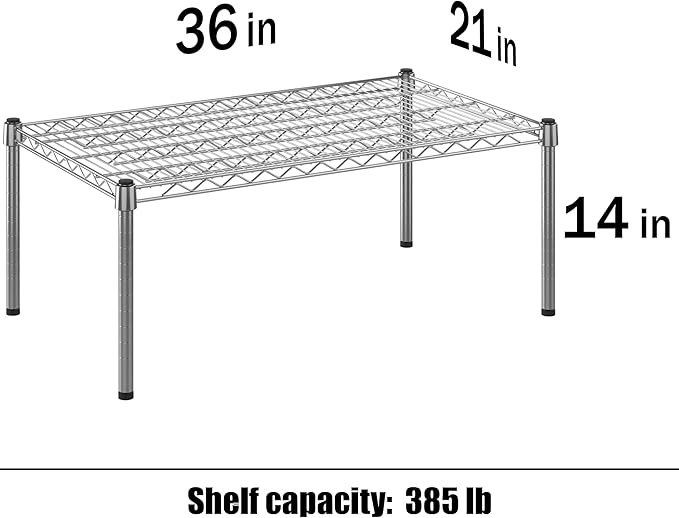21" Deep x 36" Wide x 14" Height Wire Shelving Kit | 1-Tier | NSF Commercial Storage Rack Unit