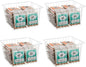 4 Pack Wire Storage Baskets for Organizing, Freezer Organizer Bins, Pantry Organization Bins Cabinets - Metal Basket Kitchen, Laundry, Fridge, Bathroom Countertop Organizer, Pearl White
