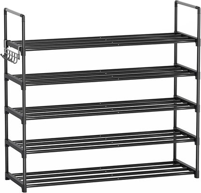 Shoe Rack - 5-Tier Shoe Organizer, Sturdy Shoe Storage Shelf, Perfect for Front Door Entrance, Closet & Entryway, Easy to Assemble, DIY Layering Options (L - 5 Tier)