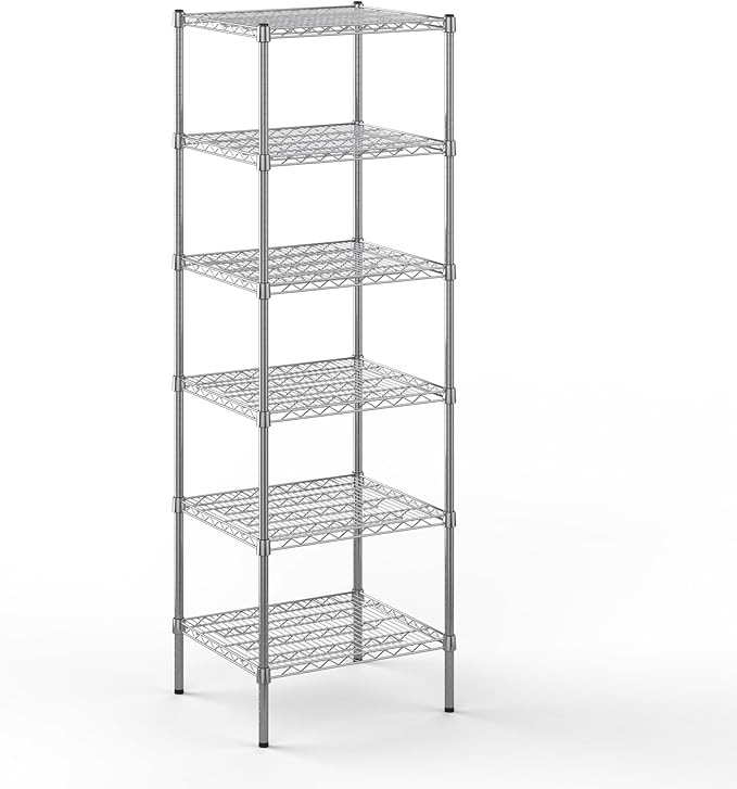 21" Deep x 24" Wide x 74" Height Wire Shelving Kit | 6-Tier | NSF Commercial Storage Rack Unit