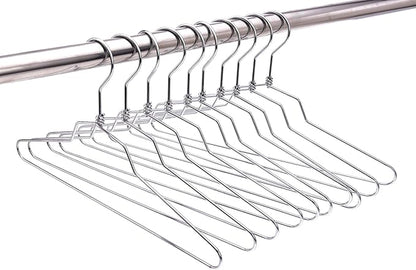 Quality Hangers Metal Hangers - Swivel Hook and Stainless Steel - Heavy Duty Wire Clothes Hangers - Available in 10 Pack - Hangers for Teens