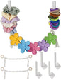 NiHome Wall-Mounted Hair Accessory Organizer Set, 4 Hair Tie Holders and 2 Claw Clip Organizers, Hand-Woven Cotton Rope, Space-Saving Storage, Easy Installation, Ideal Gift for Women (Bohemian Style)