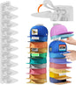 AXU 2 Pack Hat Organizer for Baseball Caps, Hat Rack for Wall (White)
