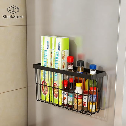 Kitchen Cabinet Door Storage Box, Self Adhesive Wall Mounted,Wardrobe/Bathroom/Refrigerator Small Items Organizer,Oil bottle/Seasoning storage (3 Piece)