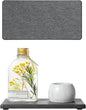 2PCS 7" x 3.5" Water Absorbing Bathroom Sink Vanity Trays, Diatomite Stone Quick Drying Mat for Kitchen Counter, Dish Rack Dispensers Sponge Holder Caddy Organizer, Dark Gray, 7"x3.5"