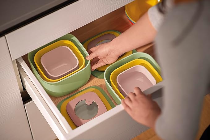 guzzini 17072652 ECO Store & More Containers, Deep Type, 3-Piece Assortment Set, Storage Containers (ISCC+)