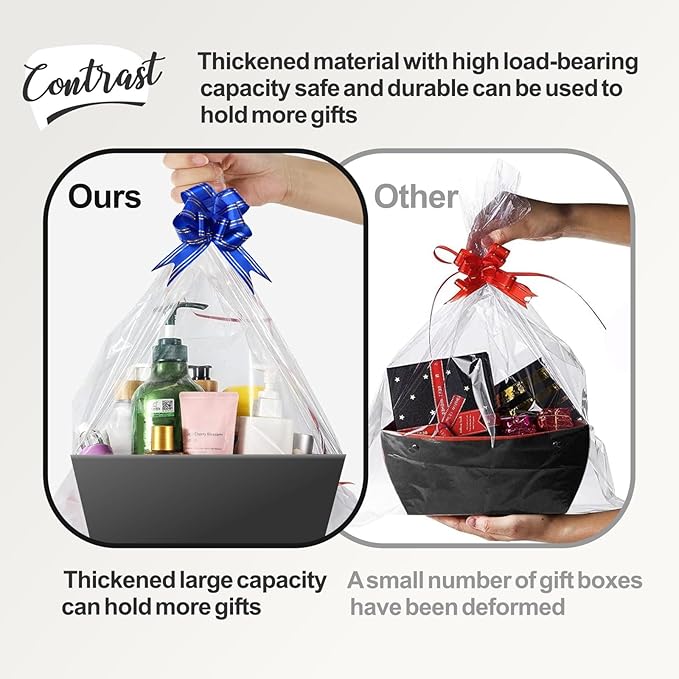 Baskets For Gifts Empty Organizing,【5PK】 Black Small Gift Basket Empty To Fill For Holiday, Birthday, Easter,Wedding Baby Party Gifting And Any Occasion