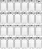 novelinks 16 oz Clear Plastic Jars with Lids, Refillable 16oz Mason Jars with Lids & Storage Containers for Kitchen & Household Use (24 Pack,Silver)