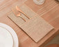 MDS Pack Of 125 Wedding Burlap 4 x 8 Burlap Lace Utensil Cutlery Holders Pouch Silverware Holder Knifes Forks Bags Burlap Napkin Bag for Rustic Wedding Party and Tableware Decorations