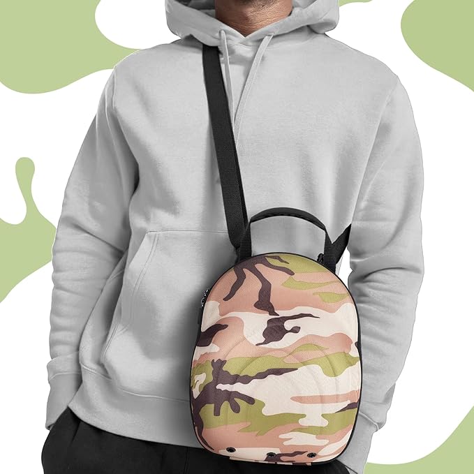 Glamgen Hat Travel Hard Case，Hat Case for Baseball Caps,Hat Carrier Storage Bag for 6 Hats, Hat Organizer Baseball Caps Holder with Adjustable Shoulder Strap for Traveling
