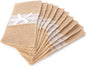 10 Pack Natural Burlap Cutlery Pouch,Burlap Silverware Holders Silverware Bags, Hessian Burlap Lace Utensil Napkin Holders, Knifes Forks Bag with Cotton Inner for Vintage Wedding Christmas