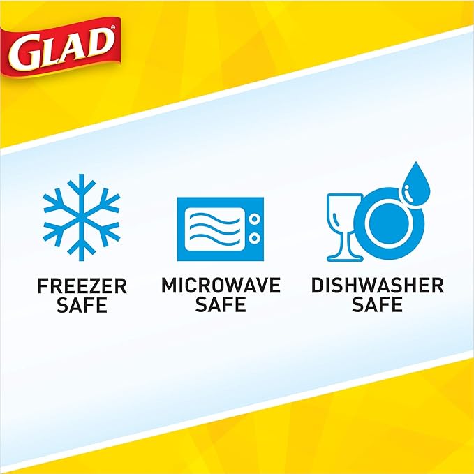 Glad GladWare MatchWare Food Storage Containers with Lids, No BPA Reusable Plastic 20 Piece Variety Pack for Lunches, Meal Prep, and Leftovers, Leak Resistant, Microwave and Dishwasher Safe - 2 Pack