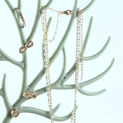 MORE&LESS Antlers Jewelry Display Stand,Tree Tower Rack Hanging Organizer for Ring Earrings Necklace Bracelet