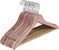 Household Essentials Solid Red Cedar Wood Hangers 12 Pack with Swivel Hook