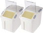 EonTone [2-Pack] 30 lbs Flour Storage Container, 25L Airtight Food Bin with Wheels BPA-Free