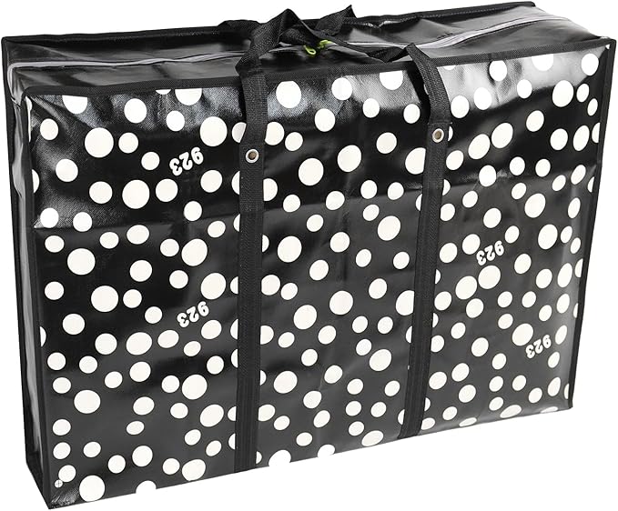 98L Extra Large Storage Bags,Waterproof Dust Resistant Reusable Double Zipper Bag,For Moving House Clothing, Wardrobe storage, toys, laundry, bedding (Black)
