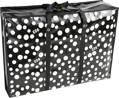 98L Extra Large Storage Bags,Waterproof Dust Resistant Reusable Double Zipper Bag,For Moving House Clothing, Wardrobe storage, toys, laundry, bedding (Black)