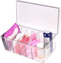 Lash Cart Organizer For Lash Techs,Acrylic Lashes Extension Organizers and Storage for Do Your Own Lashes and Brows at Home,Clear Container for False Eyelash Supplies, Separated Lashs Organizers Boxes