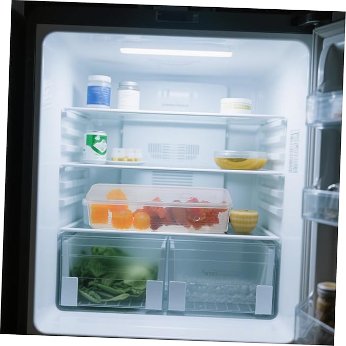 VOSAREA Versatile Kitchen Pantry Storage Airtight Food Storage Containers Fridge Drawer Organizer Bins for Scallions Cilantro Onions Pasta Spaghetti