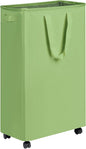 efluky Slim Laundry Hamper with Wheels, Rolling Laundry Basket for Clothes, Small Laundry Basket for Bedroom, Dorm and Laundry Room, 75L (19.8 Gallons) Green