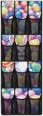 Cute Rabbit 12-Pocket Door Organizer, Breathable Ultra-Lightweight & Foldable Mesh Pockets Organizer for Shoes