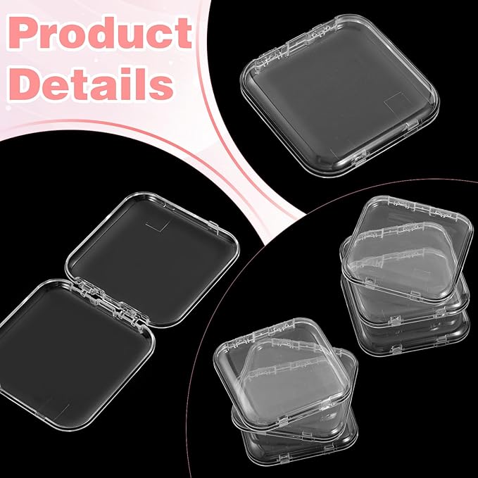 Lemecima 30 Pcs Press On Nail Storage Box Set with Acrylic Display Case Organizer - Press On Nail Packaging Box with 120 Pcs Adhesive Tapes for Fake Nail-Storage Nail-Display Nail-Salon