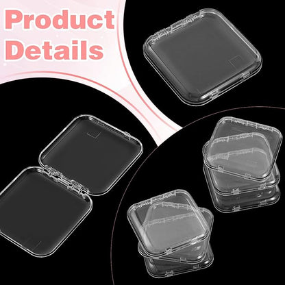 Lemecima 30 Pcs Press On Nail Storage Box Set with Acrylic Display Case Organizer - Press On Nail Packaging Box with 120 Pcs Adhesive Tapes for Fake Nail-Storage Nail-Display Nail-Salon