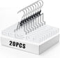 20 Pack Premium Skirt Hangers Thin Space Saving Pants Skirts Hangers Set with Clamp, Heavy Duty Locking Clasp, Multipurpose Non-Slip for Shorts, Slacks, Jeans