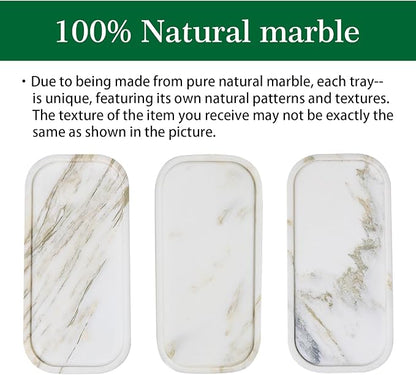 Marmor Marble Perfume Tray Bathroom Tray for Decorative,Candles,Jewelry Stone Vanity Tray,Kitchen Counter Decor and Home Decorative Tray(Calacatta Marble Gold) Jewelry Tray Unique Festival Gifts