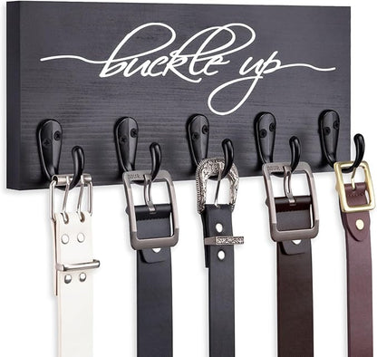 Tie Rack and Belt Organizer for Closet, Wall Mount Belt Hanger and Tie Organizer for Stores and Displays Mens Accessories for Easy Selection and Space Saving Efficiency(11.4" x 4.7")