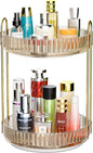 GTI 360°Rotating Makeup Organizer, 2 Tier Bathroom Counter Organizer,Large Capacity Perfume Cosmetics Skincare Vanity Organizers, Dresser Spinning Countertop Organizer and Storage for Women (Gold)