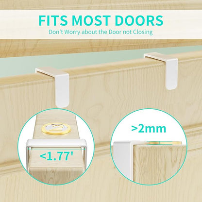 HapiRm Over Door Hat Rack - Wall Mounted Hat Holder with 6 Hooks and Metal Basket Design, Baseball Cap Organizer Storage Up to 32 Caps for Door, Bedroom, Closet (White)