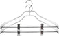 Mawa by Reston Lloyd BodyForm Series Non-Slip Space Saving Clothes Hanger with 2 Clips for Pants or Skirts, Style 42/LK, Set of 2,White
