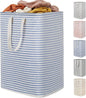 Lifewit 1 Pack Laundry Basket 80L Each, Collapsible Clothes Hamper with Reinforced Handles, Freestanding Waterproof Design for Bedroom and Laundry Room, Blue 80L Total