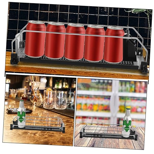 2pcs Fridge Soda Can Dispenser Automatic Pusher Drinks Organizer Simple Structure
